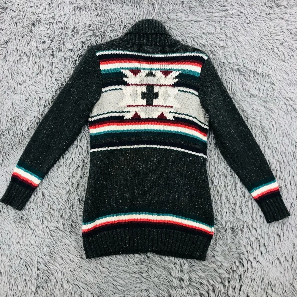 Maurices Sweater Cardigan Womens Large Wool Blend Southwestern Aztec Long Sleeve